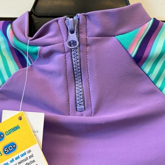 NWT ROCOCO SWIM BABY RASHGUARD SET PURPLE - Picture 6 of 8